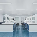 Modern Laboratory School Experimental Classroom Laboratory Physics Laboratory Tables and Chairs Chemical Instruments 3d model