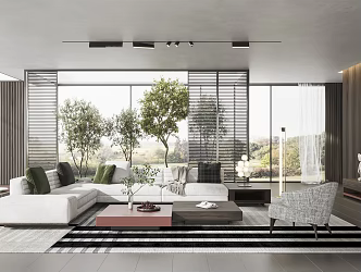 modern living room 3d model