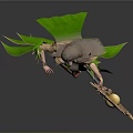 Fantasy Female Character In Green Cape With Glowing Star Staff And Golden Outfit