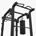 Heavy Duty Multi functional Sports Training Rack With Barbell And Kettlebell On Gym Floor Mat