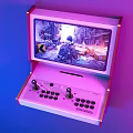 Entertainment Appliance Arcade Gaming Machine With Gameplay Screen Joysticks And Buttons