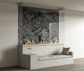 Modern Fireplace 3d model