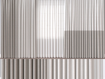 Modern Curtain Window Screen 3d model