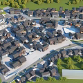 Aerial Planning of Modern Residential Community With Housing Layout Green Spaces and Road Networks