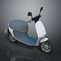 Sleek White and Gray Electric Scooter With Comfortable Seat and Handlebars