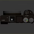 Compact Digital Camera With Retro Design LCD Screen Red Record Button And Control Buttons