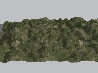 Green Mountain Garden Landscape With Undulating Terrain And Lush Vegetation Cover 3d model