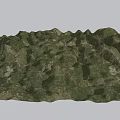 Green Mountain Garden Landscape With Undulating Terrain And Lush Vegetation Cover