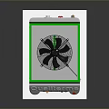 Qualline Computer Server Unit With Cooling Fan Control Panel And Green Frame