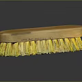 Everyday Useful Household Cleaning Brush With Wooden Handle And Yellow Bristles