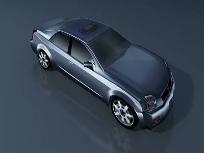 Silver Modern Sedan Car With Shiny Exterior Alloy Wheels And Sunroof 3d model