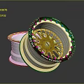 Stylish Performance Car Tire With Bronze Alloy Wheel And Modern Spoke Design