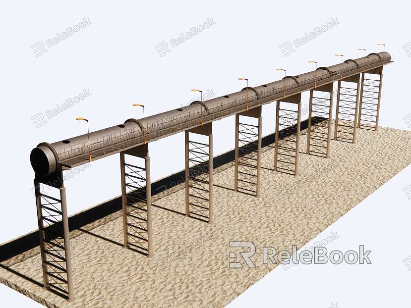 Oil pipeline Elevated oil pipeline model