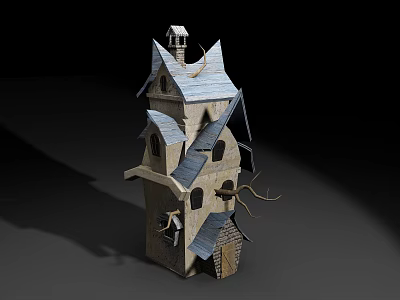 Ancient Architecture Tower With Multi Layered Structure Pointed Roofs And Decorative Details 3d model