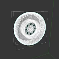 Car Tire With Silver Wheel Rim And Deep Tread Pattern For Vehicles