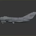 Detailed Silver Fighter Airplane Model With Cockpit Wings And Tail Design