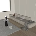 Modern three-seat sofa 3d model