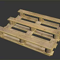 Construction Wooden Pallet Design With Sturdy Wooden Slats And Support Blocks