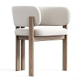 Modern Dining Table And Chairs Combination With Wooden Frame And Fabric Upholstered Seats