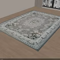 Light Colored Floral Pattern Decorative Rug On Wooden Floor Elegant Design