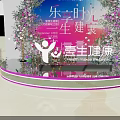 Chongqing Western Science City Event Stage With Purple Pink Flowers Illuminated Edges And Silhouettes