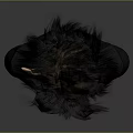 Elf Character With Spiky Black Hair Pointed Ears And Black High Collar Outfit With Zipper