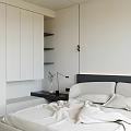 Modern Bedroom Interior Design With Large Bed Light Colored Bedding Rug And Natural Light