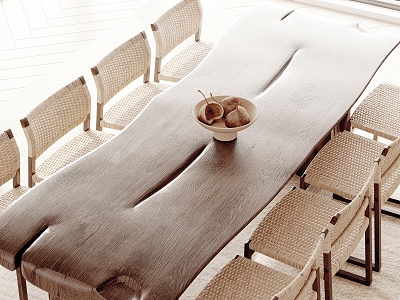 Quiet wind table and chair wooden venetian blinds model