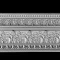 Elegant Gypsum Cornice Design With Intricate Leaf Patterns And Decorative Molding