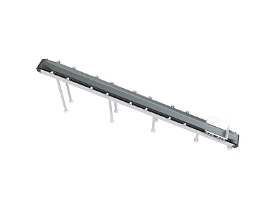 Industrial Mechanical Conveyor Belt Equipment With Long Structure And Support Legs 3d model