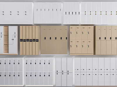 Modern Wardrobe Bathroom Locker Locker 3d model