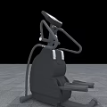 Black Elliptical Trainer With Display Screen And Handlebars For Home Gym Workout