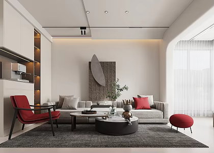 modern living room 3d model