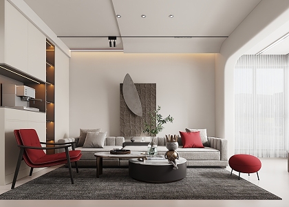 modern living room 3d model