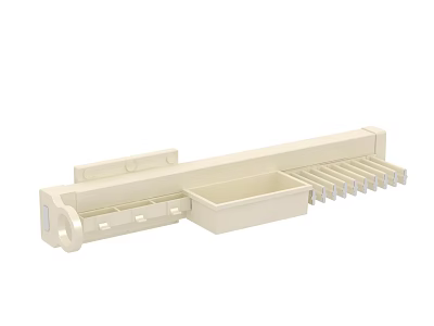 Wall Mounted Multi Hook Hanger With Storage Tray For Bathroom Kitchen 3d model