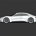 White Sports Car with Sleek Modern Design Streamlined Body and Black Alloy Wheels
