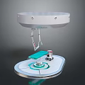 Medical Surgical Equipment with Circular Top Mechanical Arm and Green Operating Platform on Stable Base