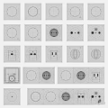 Various Modern Switch Socket Plates With Different Colors Shapes And Designs