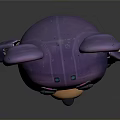 Cute Purple Robot Bear Character Design With Mechanical Body And Anthropomorphic Features