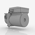 Industrial Equipment Mechanical Component With Metal Casing Round Structure And Silver Black Design