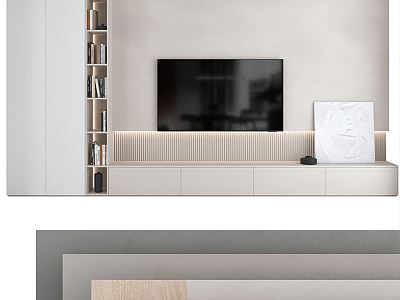 Modern TV background wall model