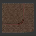 Square Pad With Red Edge And Textured Surface On Dark Background