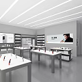 Xiaomi Digital Store Interior Showcasing Display Tables Shelves And Digital Products