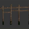 Simple Rustic Wooden Platform Frame With Planked Top And Green Based Posts