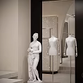 Stylish Modern Clothing Store Interior Design With Starry Ceiling Display Mannequins And Spacious Lounge Areas