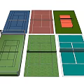Sports Equipment Various Sports Courts With Different Colors Surfaces And Multiple Types For Games