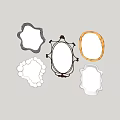 Various Designed Decorative Wall Mirrors With Gold Black White Brown Frames And Unique Shapes