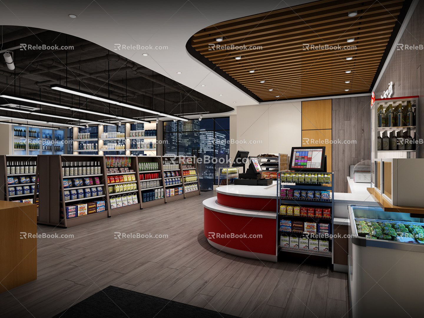 Modern Supermarket 3d model