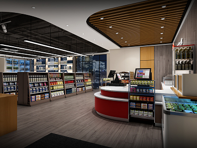 Modern Supermarket 3d model