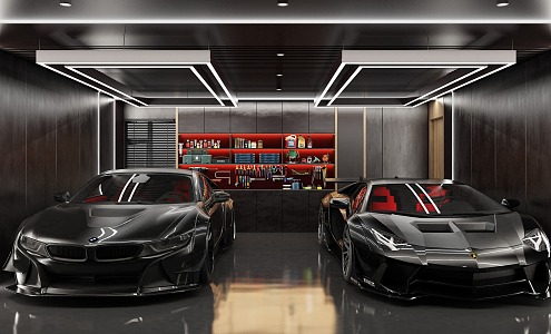 Modern Garage 3d model